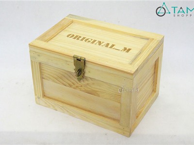 Rương gỗ Vintage Original-M tặng kèm ổ khóa Số 16